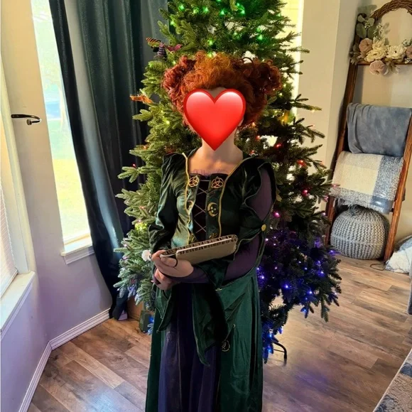 Hocus Pocus Winnie Sanford Costume Dress with Wig🎃 - Picture 3 of 3